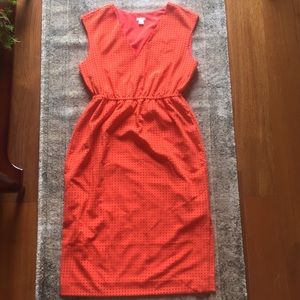 J Crew orange eyelet dress size 8